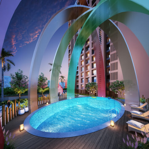 Aqua Blue Swimming Pool